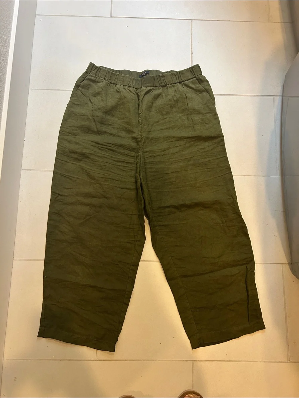 Quince Olive Green European Linen pants XL